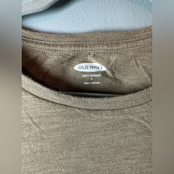 Old Navy Soft-Washed Crewneck T-Shirt Tan Brown Men’s L - Picture 3 of 4